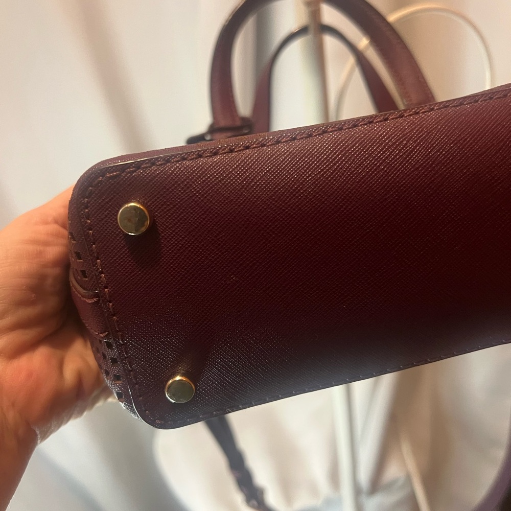 Kate Spade Maroon Cameron Street Lucie Perforated Tote Bag - Picture 5 of 11